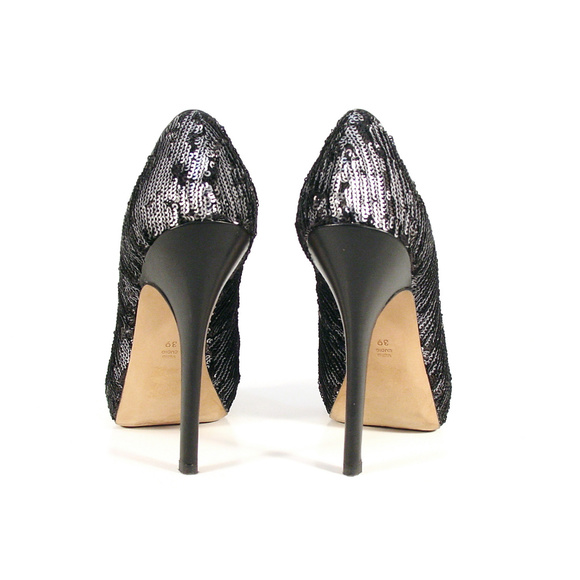 JEAN-MICHEL CAZABAT Zilla Sequin Platform Pumps 39 - Picture 6 of 8